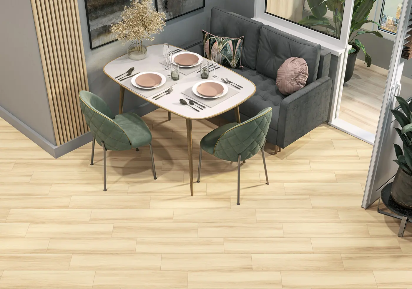 Алдер бежевый / Alder Beige GP1560ALD11 Керамогранит матовый 151*602 (20 шт в уп/72,8 м в пал)