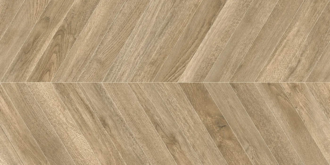 Волнат Шеврон светлый / Walnut Chevron Light D120251M Керамогранит матовый карвинг 1200*600 (2 шт в уп/41,76  м в пал)