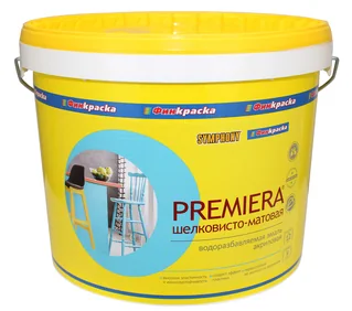 PREMIERA – акриловая влагостойкая эмаль с эффектом пластика, шелковисто-матовое С, 0.9 л