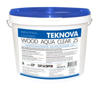 TEKNOVA WOOD AQUA CLEAR 25 - Водоразбавляемый быстросохнущий лак