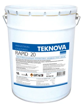 TEKNOVA RAPID 20 - Быстровысыхающая алкидная полуматовая грунт-эмаль